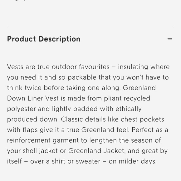 Fjallraven Greenland Down Liner Vest Men’s XL - Picture 2 of 10